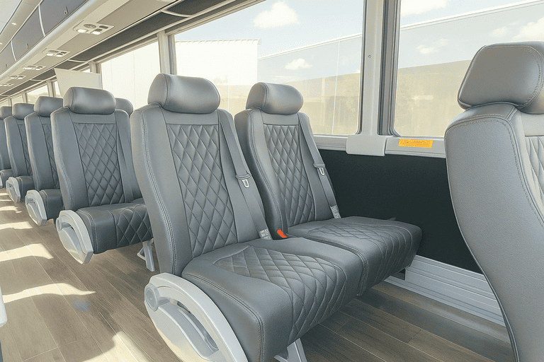 interior of Oakley Charter Bus charter bus